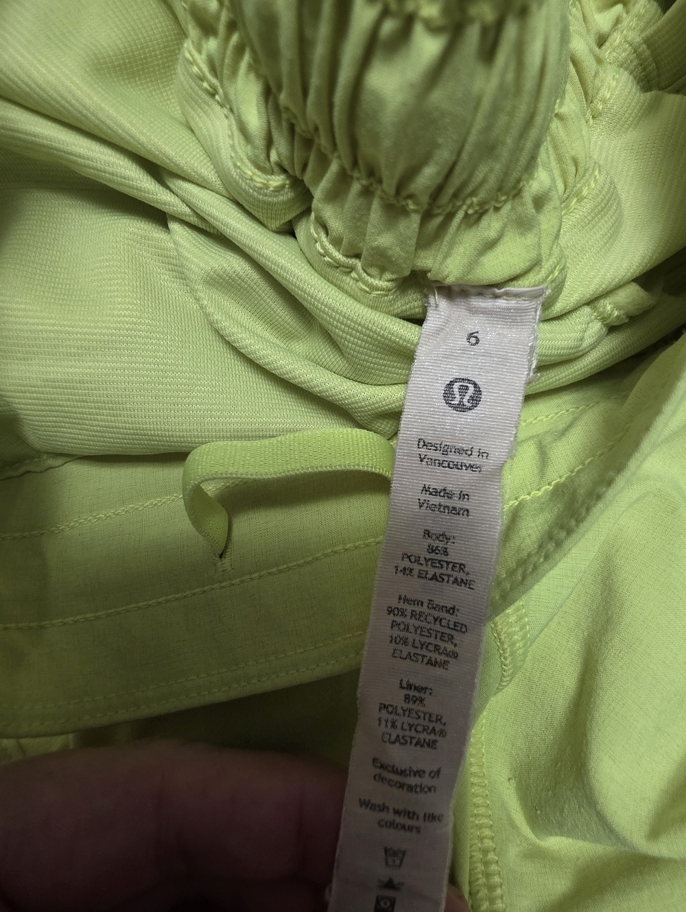 Lululemon Hotty Hot Shorts Neon Yellow Size 6 Lined - Picture 8 of 10